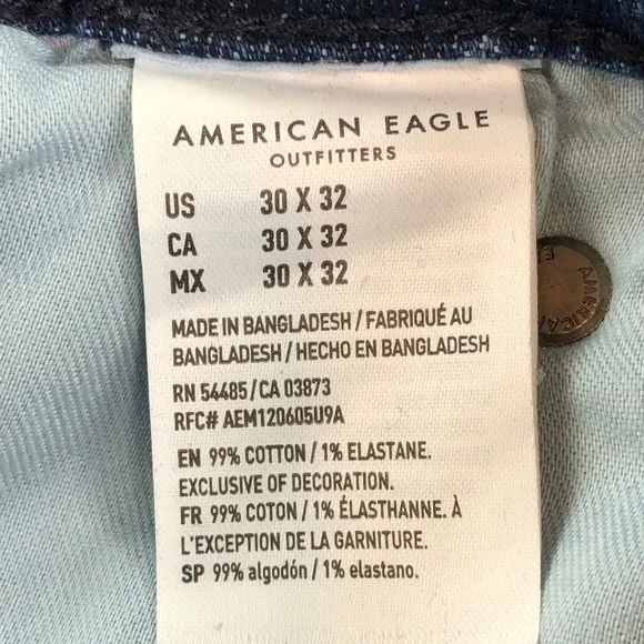 American Eagle Mens Jeans 30x32 Slim Straight Classic Next Level Airflex Flex - Picture 6 of 15